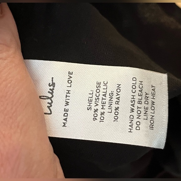 LULUS Size Medium Radiant Black & Gold Clip Dot One Shoulder Formal Maxi Dress - Picture 6 of 6